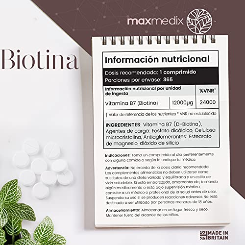 MaxMedix Biotina 12000 Mcg